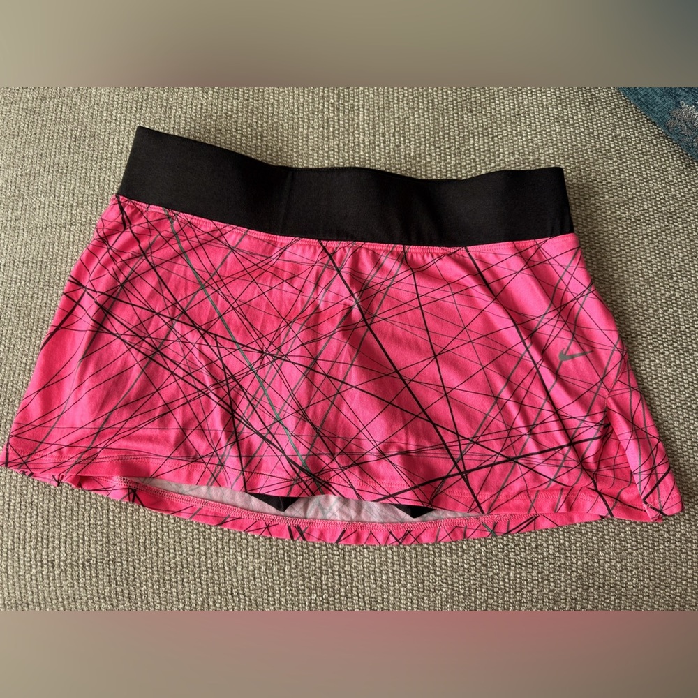 Nike Pink and Black Athletic Skirt